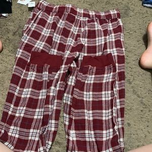plaid pajama joggers pants